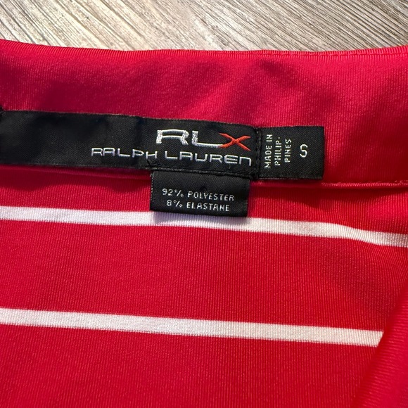 RLX Ralph Lauren Mens Small Striped Polo Shirt Pink - Picture 4 of 5